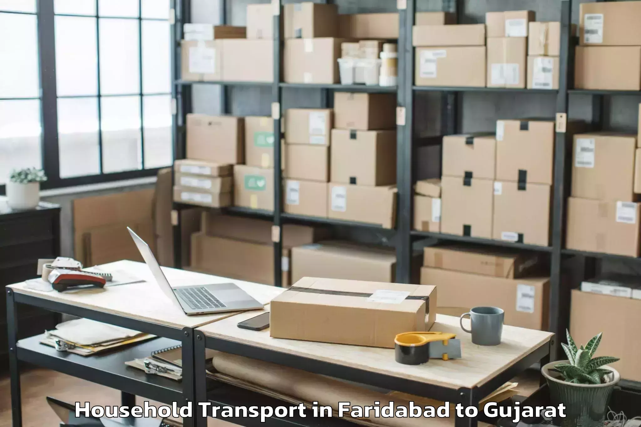 Reliable Faridabad to Jhalod Household Transport